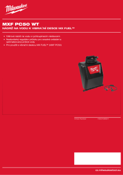 MILWAUKEE Nádrž na vodu k vibrační desce MX FUEL™ 4932498924 A4 PDF