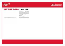 MILWAUKEE Profil  pro stahovací vibrační lištu MX FUEL™ (MXF PSC) - 3,65 m 4932479780 A4 PDF