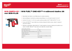 MILWAUKEE M18 FUEL™ ONE-KEY™ 4-režimové kladivo 26 mm SDS-PLUS 4933478886 A4 PDF