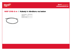 MILWAUKEE Kabel pro vibrátor 3 m 4932479612 A4 PDF