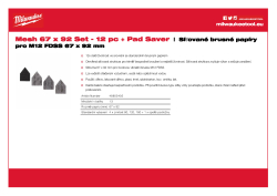 MILWAUKEE Síťované brusné listy 67 x 92 mm - sada 12 ks + ochranná podložka 48805405 A4 PDF