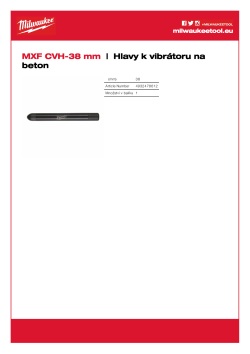 MILWAUKEE Hlava k vibrátoru 38 mm 4932478612 A4 PDF