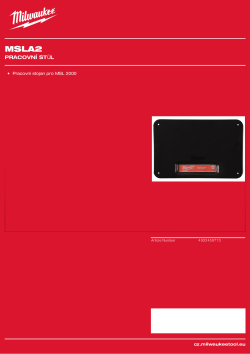 MILWAUKEE Pracovní stůl 4932459713 A4 PDF