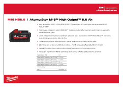 MILWAUKEE M18™ HIGH OUTPUT™ 5,5 Ah akumulátor 4932464712 A4 PDF