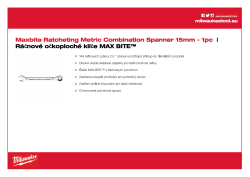 MILWAUKEE Ráčnový očkoplochý klíč MAX BITE™ 15 mm 4932471508 A4 PDF