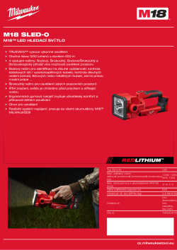MILWAUKEE M18 ™ LED Hledací světlo 4933459159 A4 PDF