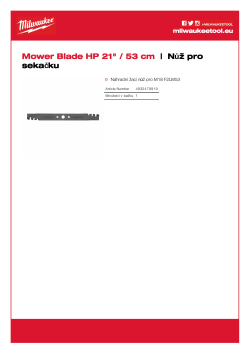 MILWAUKEE Vysoce výkonný žací nůž 21″/ 53 cm 4932479819 A4 PDF