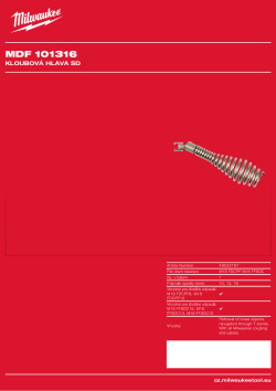 MILWAUKEE Střední kloubová hlava ke spirálám 10, 13, 16 mm 48532787 A4 PDF