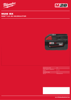 MILWAUKEE M28™ 3,0 Ah akumulátor 4932352732 A4 PDF