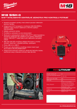 MILWAUKEE M18™ inteligentní centrální jednotka pro kontrolu potrubí 4933471415 A4 PDF