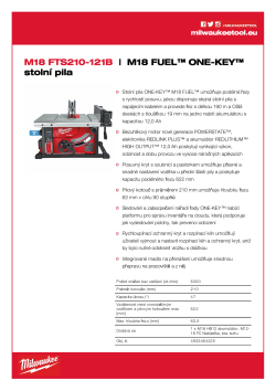 MILWAUKEE M18 FUEL™ ONE-KEY™ stolní pila 4933464225 A4 PDF