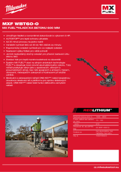 MILWAUKEE MX FUEL™hladička betonu 600 mm 4933498325 A4 PDF