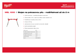 MILWAUKEE Stojan na pokosovou pilu výsuvný až na 2 m 4933428970 A4 PDF