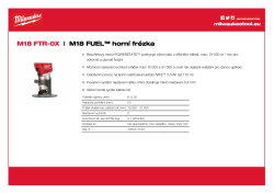 MILWAUKEE M18 FUEL™ horní frézka 4933471604 A4 PDF