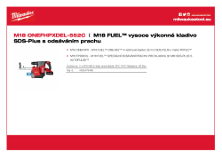 MILWAUKEE M18 FUEL™ vysoce výkonné kladivo SDS-Plus s odsáváním prachu 4933478498 A4 PDF