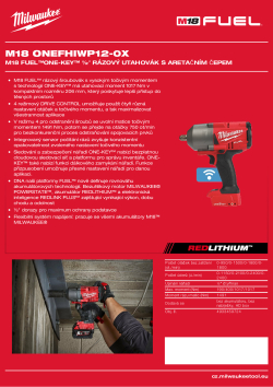 MILWAUKEE M18 FUEL™ ONE-KEY™ ½″ rázový utahovák s aretačním čepem 4933459724 A4 PDF