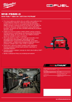 MILWAUKEE M18 FUEL™ sekční čistička potrubí 4933471411 A4 PDF