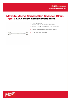 MILWAUKEE Metrický kombinovaný klíč MAXBITE™ 16 mm 4932471524 A4 PDF