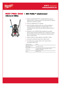 MILWAUKEE MX FUEL™ stahovací vibrační lišta 4933479772 A4 PDF