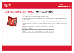 MILWAUKEE Sada univerzálních vrtáků (8 kusů) 4932471112 A4 PDF