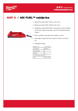 MILWAUKEE MX FUEL™ nabíječka 4933471839 A4 PDF
