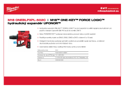 MILWAUKEE M18™ ONE-KEY™ FORCE LOGIC™ hydraulický expandér UPONOR® 4933464299 A4 PDF