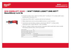 MILWAUKEE M18™ FORCE LOGIC™ ONE-KEY™ Bezuhlíkový ruční lis 4933478306 A4 PDF