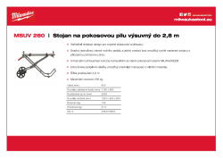 MILWAUKEE Stojan na pokosovou pilu výsuvný až na 2,8 m 4933478992 A4 PDF