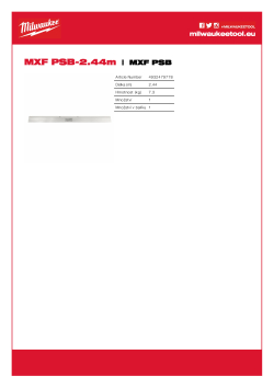 MILWAUKEE Profil pro stahovací vibrační lištu MX FUEL™ (MXF PSC) - 2,44 m 4932479778 A4 PDF