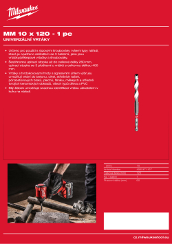 MILWAUKEE Multi Material Drills NG 4932471107 A4 PDF