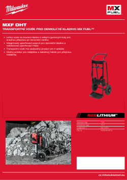 MILWAUKEE Transportní vozík pro MX FUEL™ demoliční kladivo 4933464879 A4 PDF