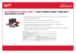 MILWAUKEE M18™ FORCE LOGIC™ ONE-KEY™ Bezuhlíkový ruční lis 4933478309 A4 PDF
