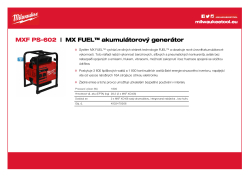 MILWAUKEE MX FUEL™ akumulátorový generátor 4933479266 A4 PDF