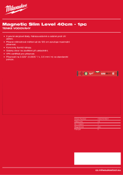 MILWAUKEE Magnetická 40 cm 4932464854 A4 PDF