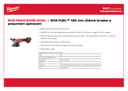 MILWAUKEE M18 FUEL™ 125 mm úhlová bruska s posuvným spínačem 4933478430 A4 PDF
