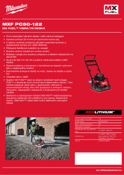MILWAUKEE MX FUEL™ vibrační deska 4933493268 A4 PDF