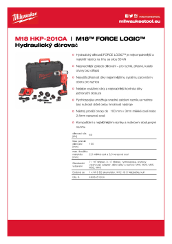 MILWAUKEE M18™ FORCE LOGIC™ Hydraulický děrovač 4933451204 A4 PDF