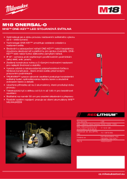 MILWAUKEE M18™ ONE-KEY™ LED stojanová svítilna 4933459431 A4 PDF
