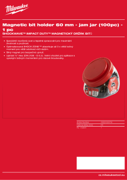 MILWAUKEE Magnetický držák bitů 60 mm - balení 100 ks 4932430478 A4 PDF