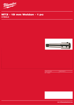 MILWAUKEE Arbors 4932343310 A4 PDF