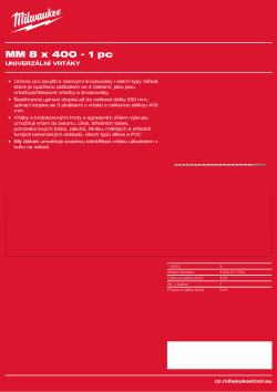 MILWAUKEE Multi Material Drills NG 4932471106 A4 PDF