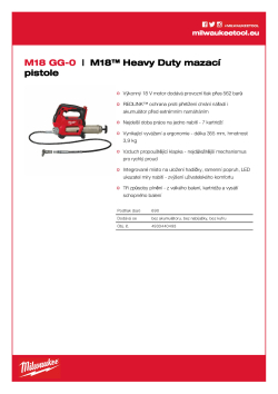 MILWAUKEE M18™ mazací pistole 4933440493 A4 PDF