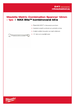 MILWAUKEE Metrický kombinovaný klíč MAXBITE™ 12mm 4932471520 A4 PDF