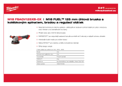 MILWAUKEE M18 FUEL™ 125 mm úhlová bruska s posuvným spínačem, brzdou a regulací otáček 4933478436 A4 PDF
