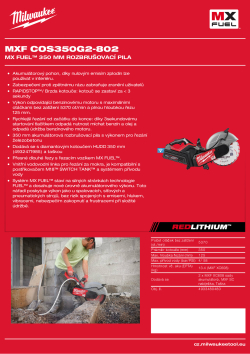 MILWAUKEE MX FUEL™ 350 mm rozbrušovací pila 4933480480 A4 PDF