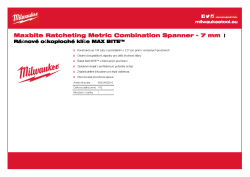 MILWAUKEE Ráčnový očkoplochý klíč MAX BITE™ 7 mm 4932480210 A4 PDF