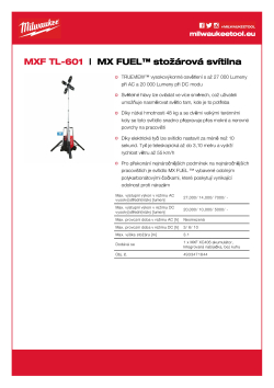 MILWAUKEE MX FUEL™ stožárová svítilna 4933471844 A4 PDF