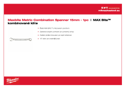 MILWAUKEE Metrický kombinovaný klíč MAXBITE™ 15 mm 4932471523 A4 PDF