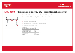 MILWAUKEE Stojan na pokosovou pilu výsuvný až na 3 m 4933411565 A4 PDF