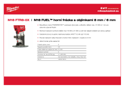 MILWAUKEE M18 FUEL™ horní frézka s objímkami 8 mm / 6 mm 4933479073 A4 PDF